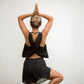 Black Crossed Back Tank Top Tanks Moa