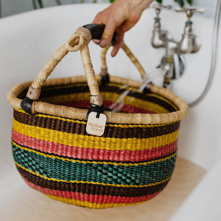 Round Basket Large - Traditional Palette Baskets Big Blue Moma   