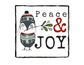 Peace and Joy - Christmas Holiday Card  Newfolk & Cabin Paper Studio   