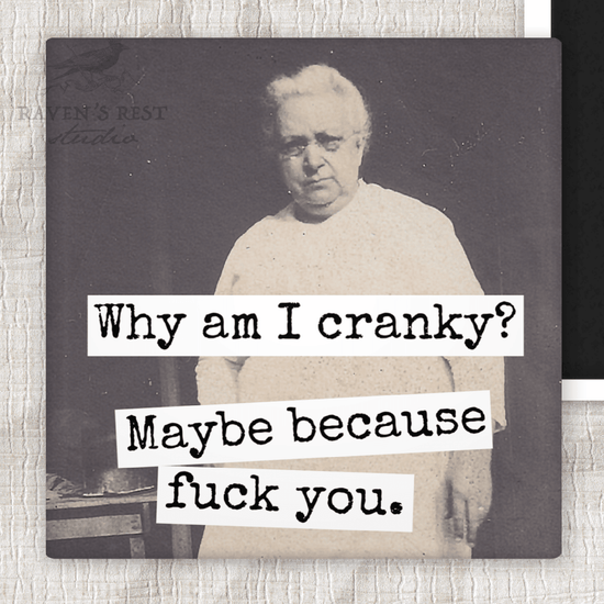 Magnet. Why Am I Cranky? Maybe Because Fuck You. Magnets Raven&