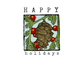 Happy Holidays Pinecone Card Greeting Cards Newfolk & Cabin Paper Studio   