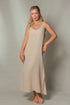 Double Gauze Scoop Neck Midi Dress Dresses Moa Beige