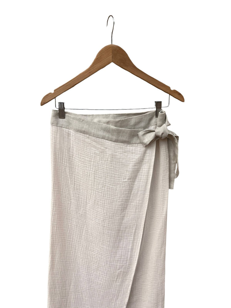 500 FAVA Wrap skirt in soft organic cotton muslin /linen Skirt CECILIA SÖRENSEN