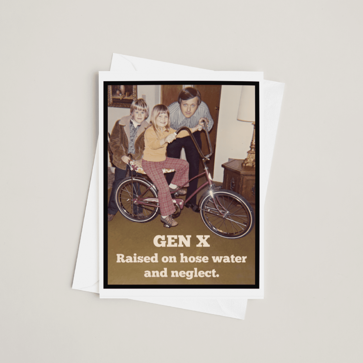 Vintage 70s Greeting Card. Gen X Raised On Hose Water... Greeting Cards Raven&
