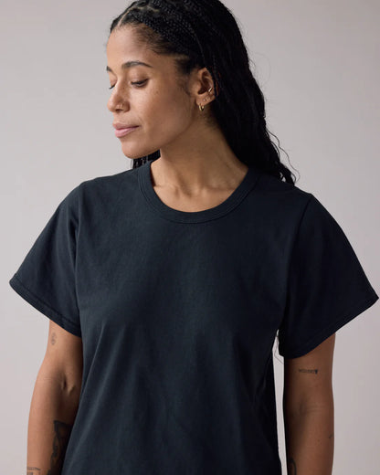 The Circular Crop Tee T Shirts Anian Black XSmall