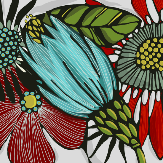 Newfolk & Cabin Art Prints Art Prints Newfolk & Cabin Bright Flowers Square Print