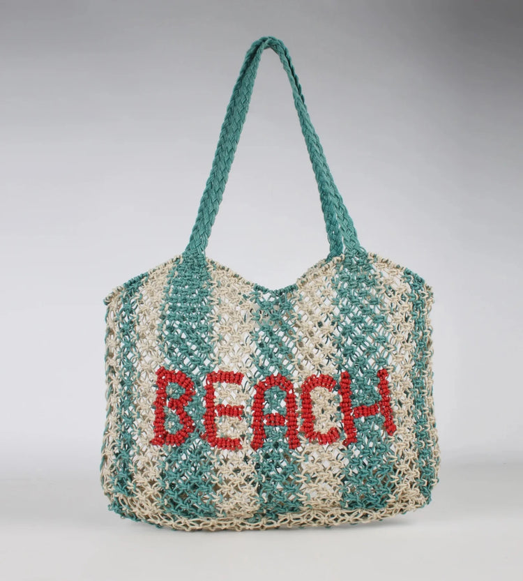 Jute Beach Mesh Bag Handbags, Wallets & Cases Colab