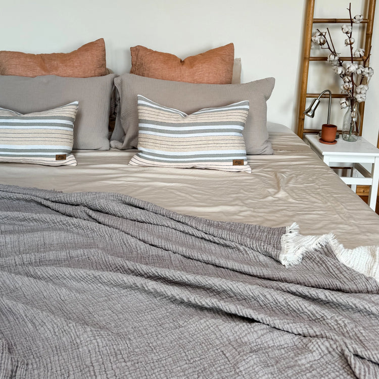 Crinkle Cotton Throw Blanklet Blankets Wylde Brigade
