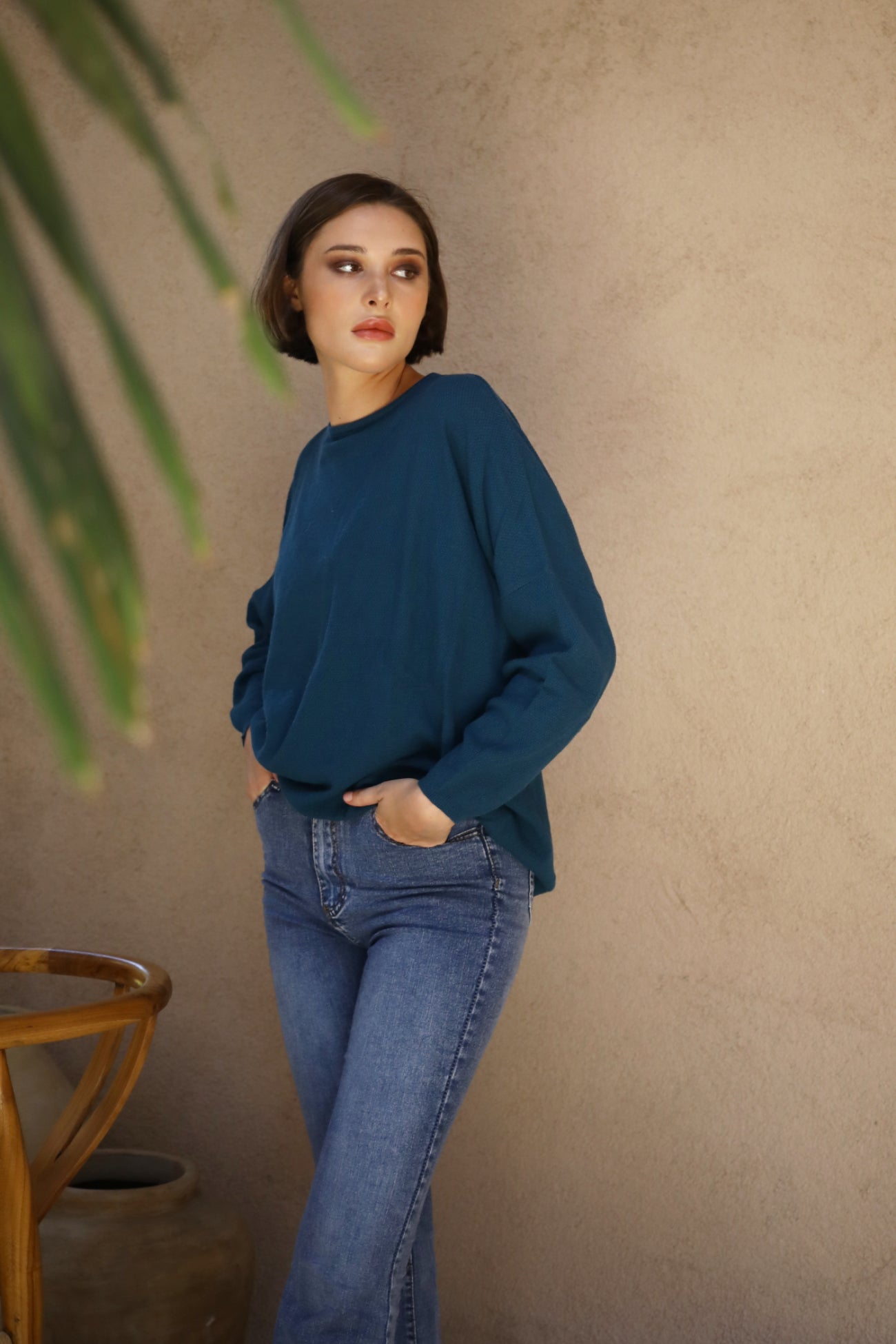 Organic Cotton Easy Crew Sweaters Echo Verde   