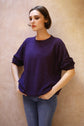 Organic Cotton Easy Crew Sweaters Echo Verde Purple  