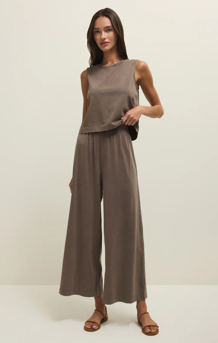 Z Supply Sloane Jersey Muscle Tank Taupe Tanks Z Supply X-Small