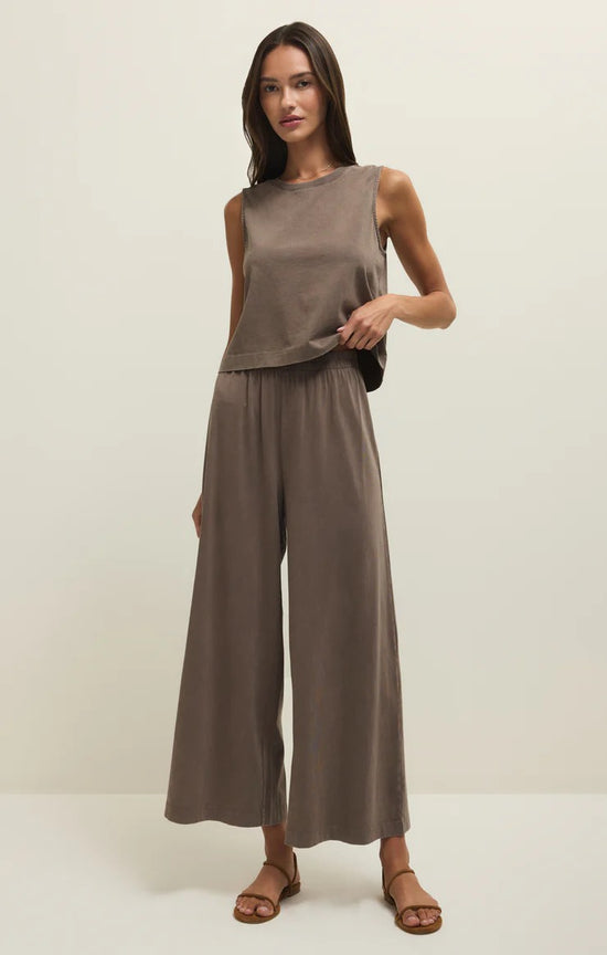 Z Supply Sloane Jersey Muscle Tank Taupe Tanks Z Supply X-Small