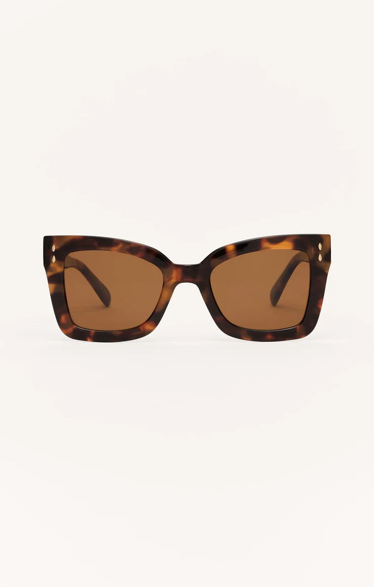Z Supply Sunglasses Confidential Sunglasses Z Supply Eyewear Marbled-Tortoise Bronze