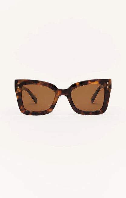 Z Supply Sunglasses Confidential Sunglasses Z Supply Eyewear Marbled-Tortoise Bronze