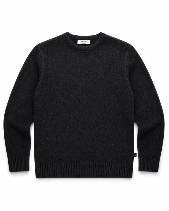 Anian Cashmino Crewneck Sweaters Anian S Charcoal