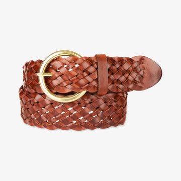 Vika Braid Belt Belts Brave Leather Brandy 28