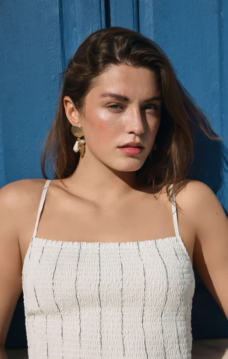 Z Supply Bayside Stripe White Maxi Dress Dresses Z Supply