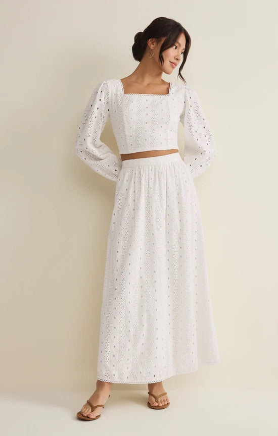Z Supply Bria White Eyelet Skirt Skirt Z Supply
