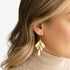 White Birch Brushed Brass Leaf Earrings Earrings White Birch Jewelry