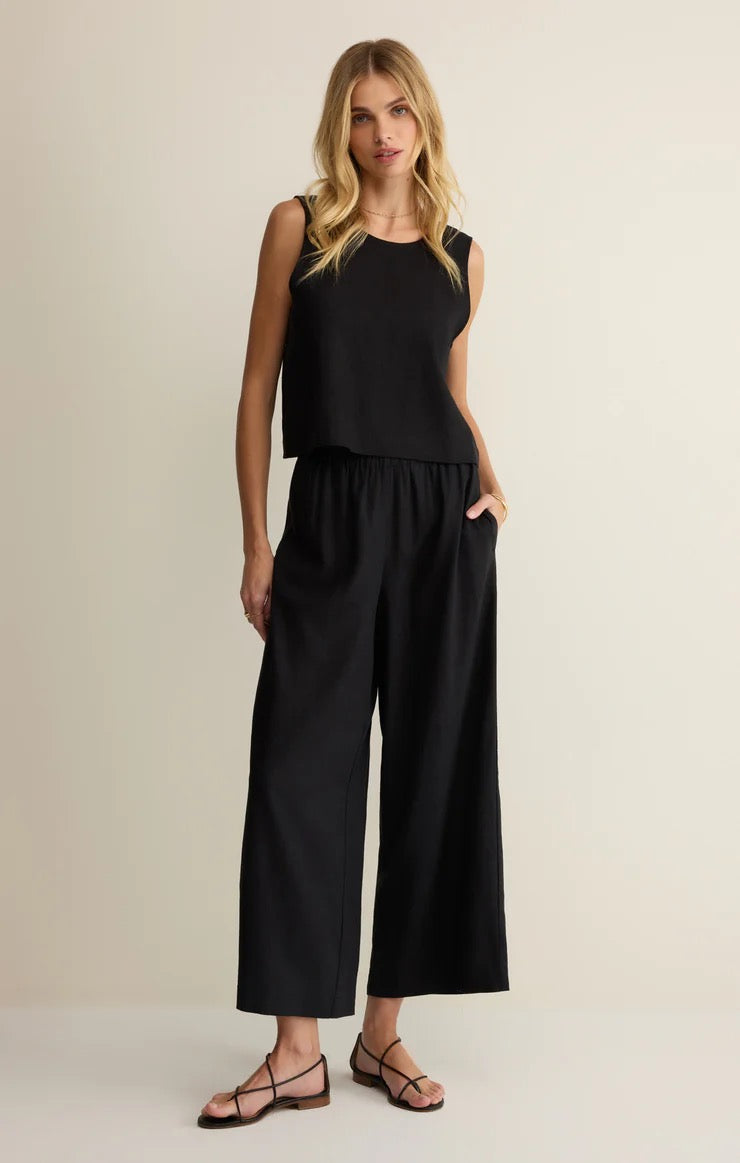 Z Supply Scout Linen Pant Pants Z Supply Black XS
