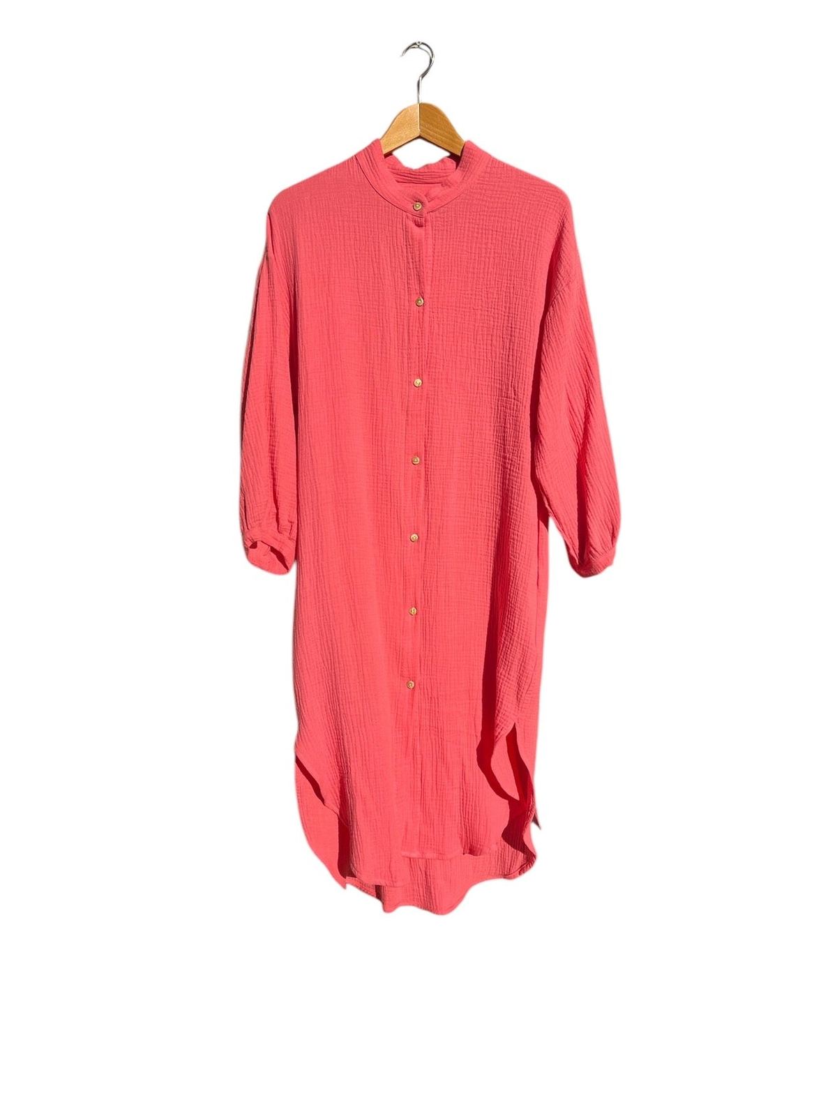 CECILIA SÖRENSEN Cotoner Shirt Dress in Organic Cotton Muslin Dress CECILIA SÖRENSEN Dark henna