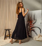 Double Gauze Scoop Neck Midi Dress Dresses Moa
