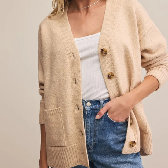 Z Supply Theo Champagne Cardigan Sweaters Diverse Group
