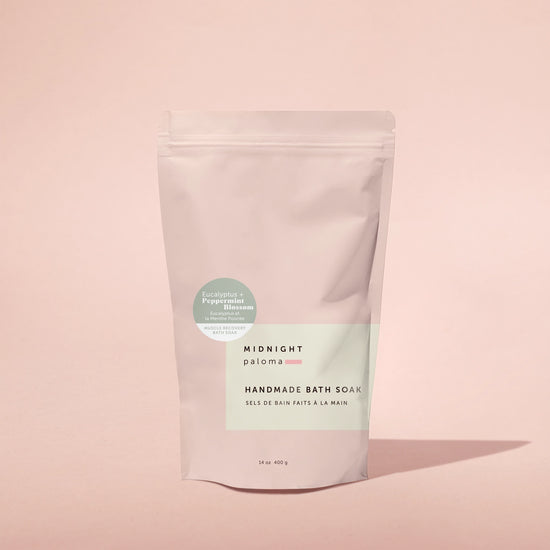 Eucalyptus + Peppermint Blossom Bath Soak Bath Salts Midnight Paloma 14oz