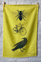 Smoking Lily Tea Towel Housewares Smoking Lily Zest with Bee Bike & Bird  