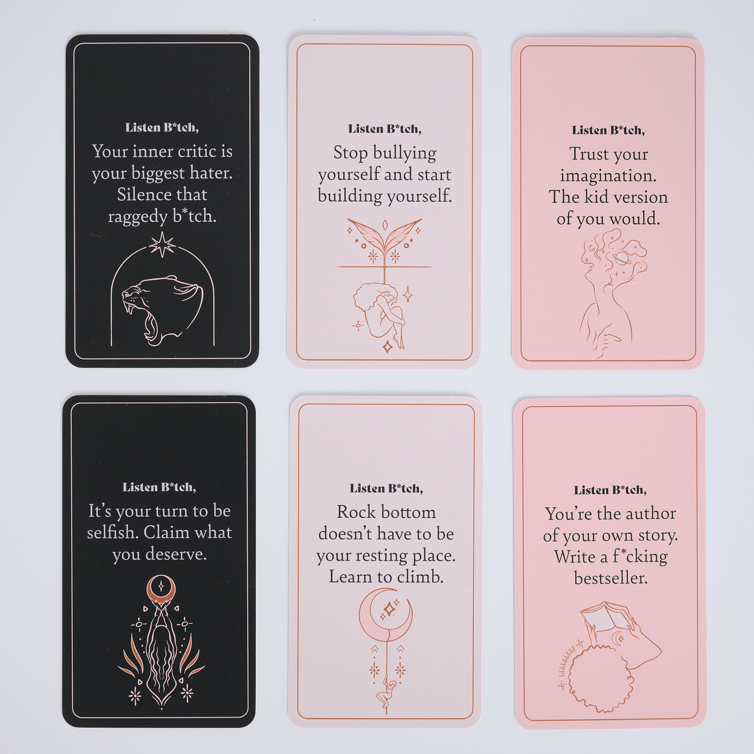 Second Edition | Listen Bitch Affirmation Cards Affirmation Cards Listen Bitch