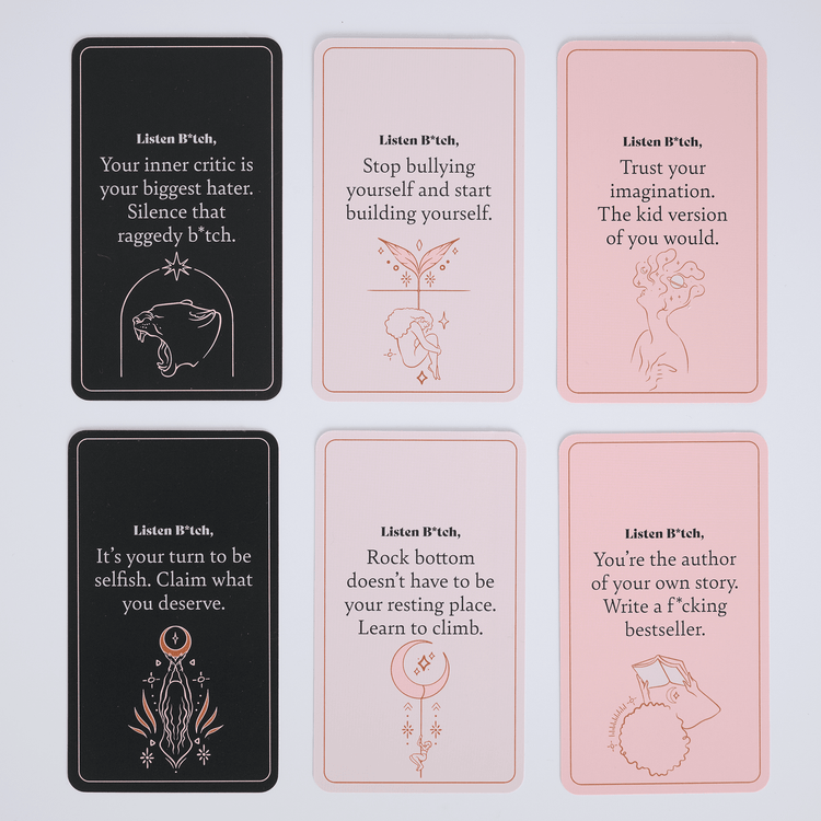 Second Edition | Listen Bitch Affirmation Cards Affirmation Cards Listen Bitch