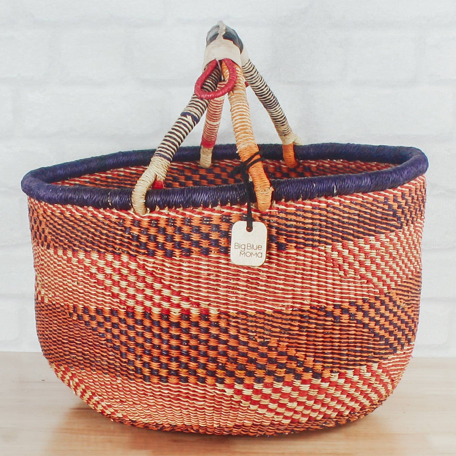 Round Basket Large - Traditional Palette Baskets Big Blue Moma   