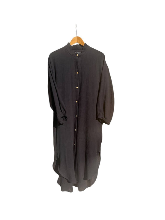Cecilia Sorensen Relaxed Shirt Dress in organic cotton muslin CECILIA SÖRENSEN Black