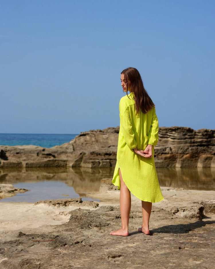 702 COTONER Relaxed shirt dress in organic cotton muslin CECILIA SÖRENSEN