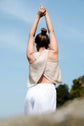 Black Crossed Back Tank Top Tanks Moa Beige