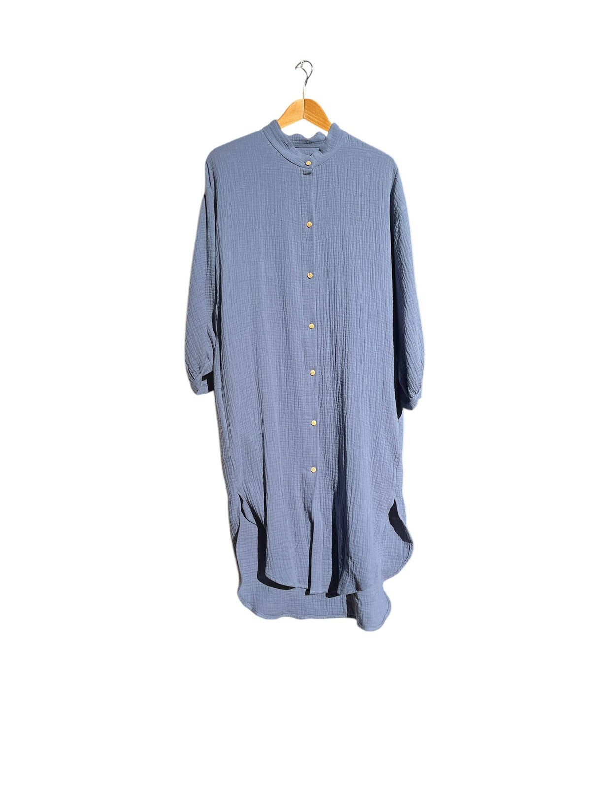 702 COTONER Relaxed shirt dress in organic cotton muslin CECILIA SÖRENSEN