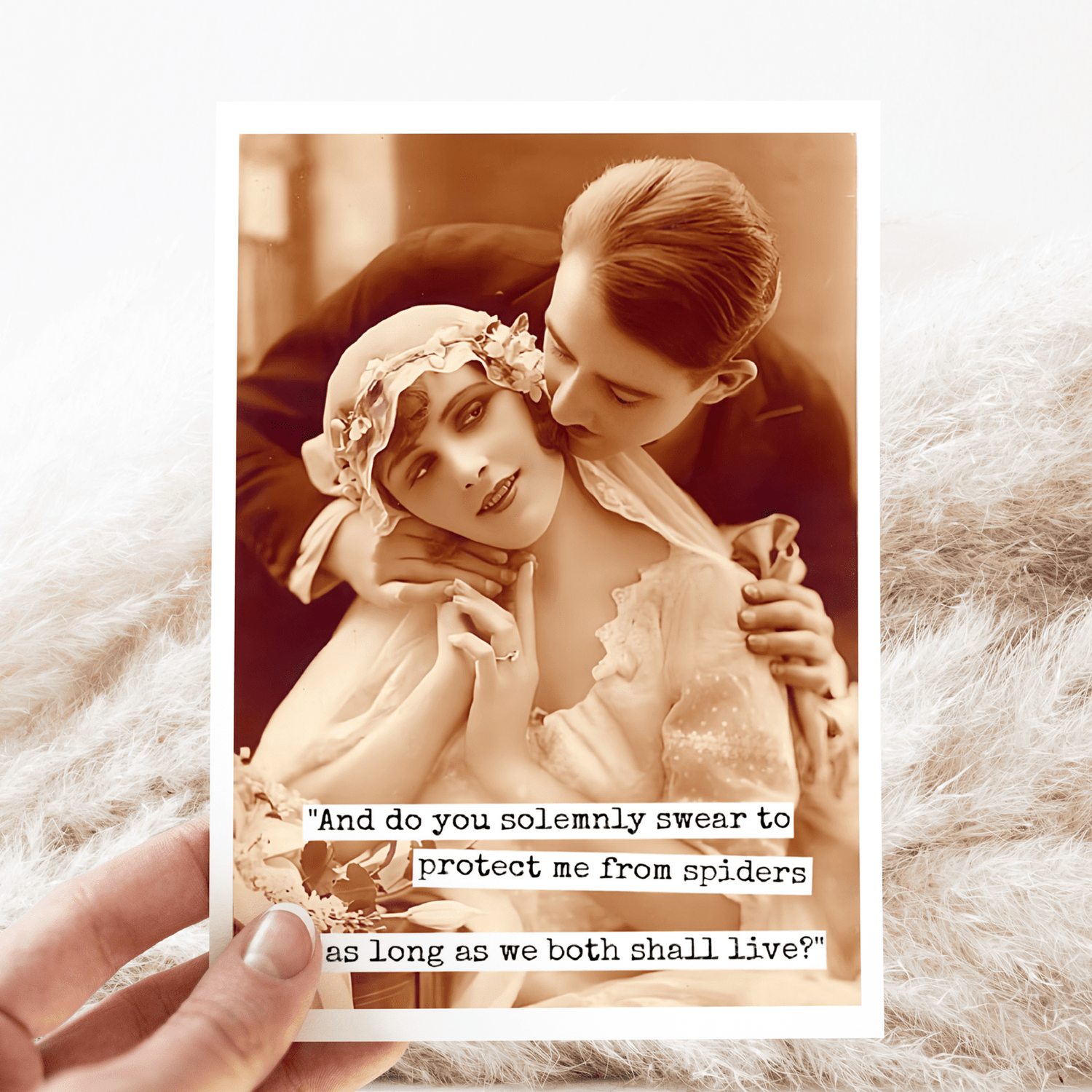 Wedding Card. Protect Me From Spiders... Greeting Cards Raven&
