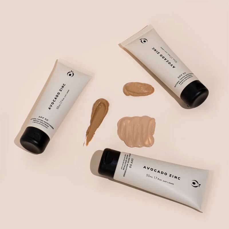 SPF 50 Natural Tinted Moisturiser Skin Care Avocado Zinc