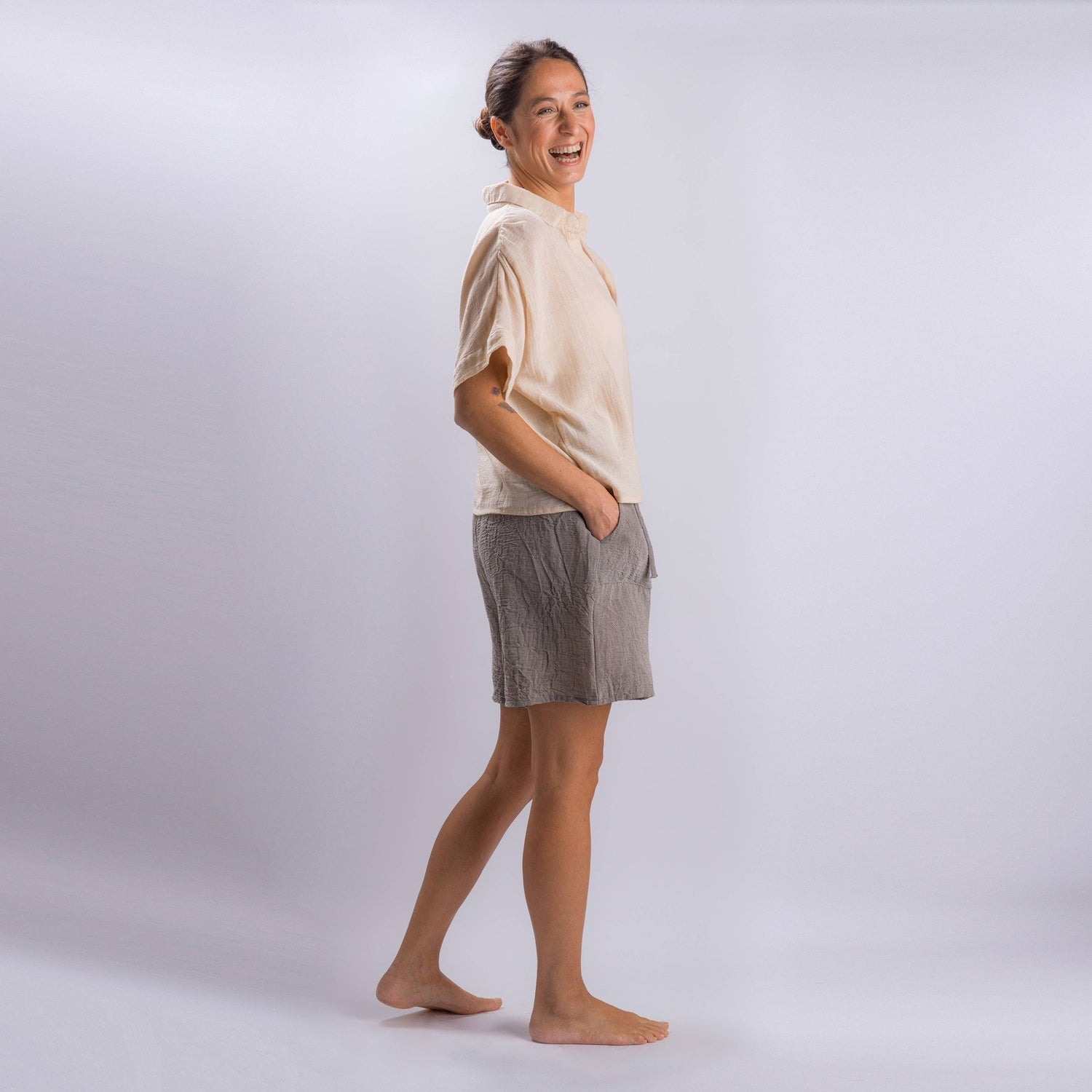 Loomist Sile Collared Top Tops loom.ist