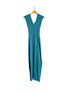 CECILIA SÖRENSEN Albazer V-neck Dress in Organic Cotton Muslin Dress CECILIA SÖRENSEN Ocean blue green