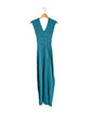 CECILIA SÖRENSEN Albazer V-neck Dress in Organic Cotton Muslin Dress CECILIA SÖRENSEN Ocean blue green