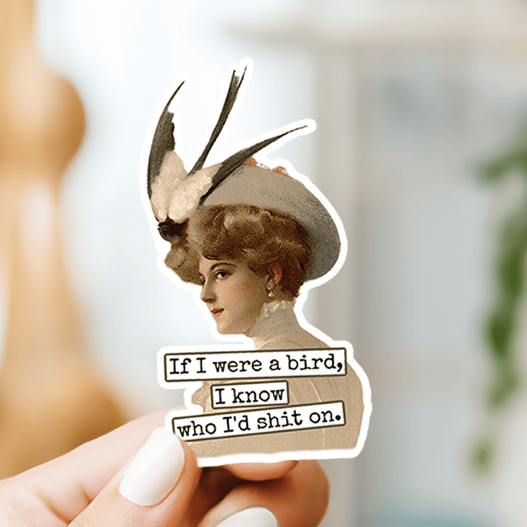 STICKER. If I Were A Bird I Know Who I&