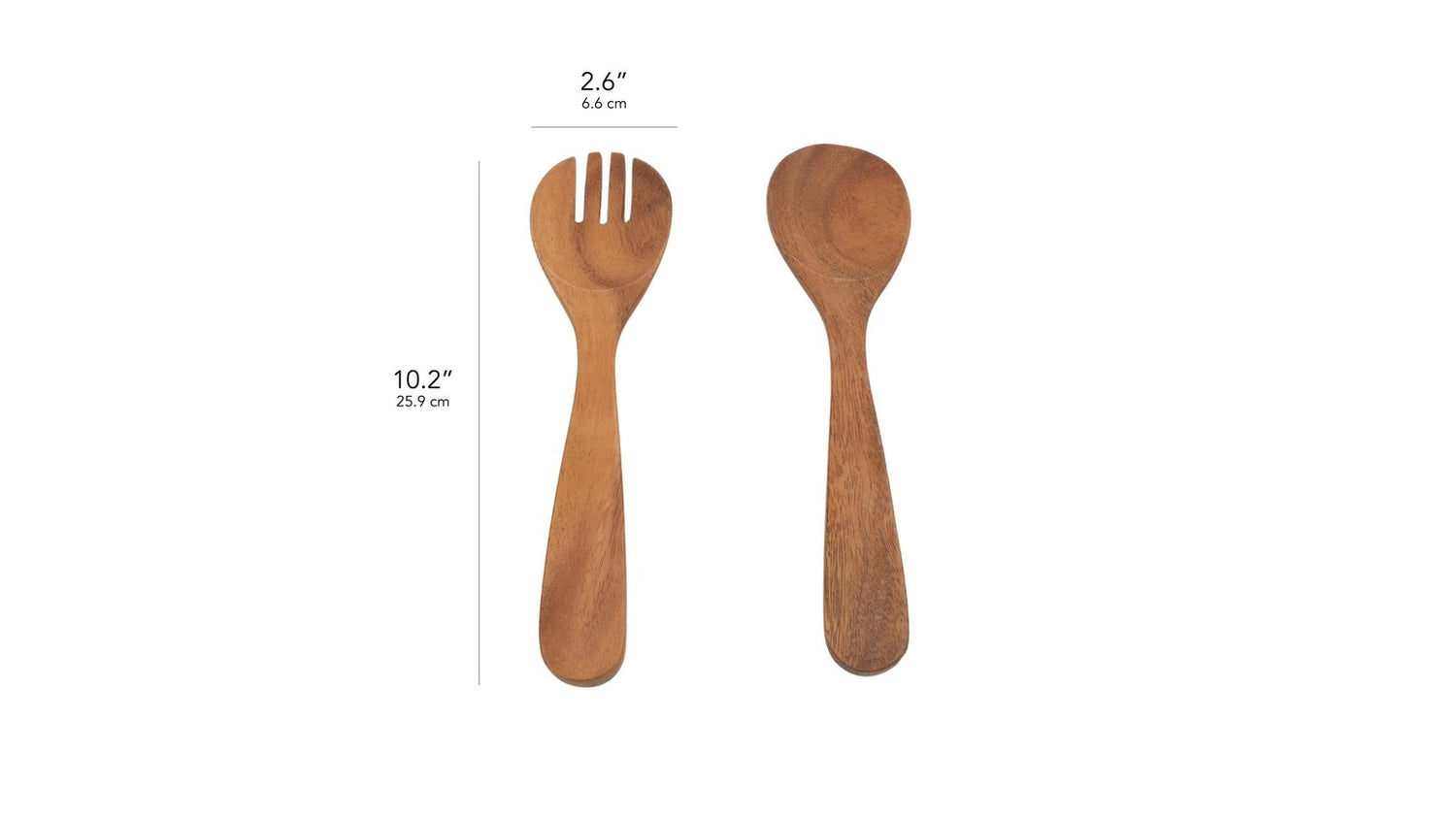 Wood Salad Server Set 26cm x 26cm / Wooden Salad Set Salad Spoons Baroy   