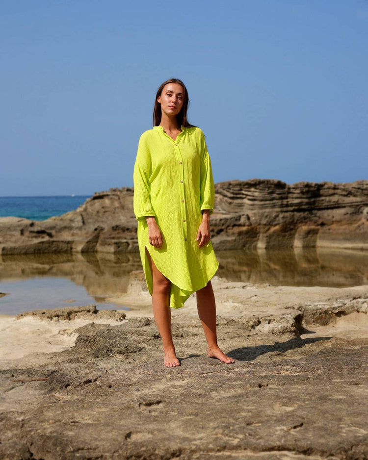 702 COTONER Relaxed shirt dress in organic cotton muslin CECILIA SÖRENSEN