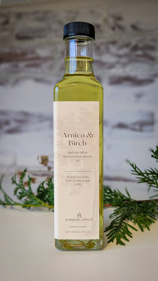 Birch & Arnica body and bath oil Personal Care Standing Spruce