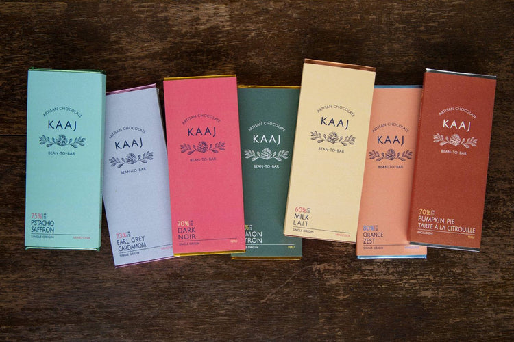 Peppermint 65% Dark Peru Chocolate Kaaj Artisan Chocolate