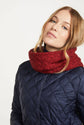 Newport Aran Cable Snood - Rua Red Scarves Aran Woollen Mills   