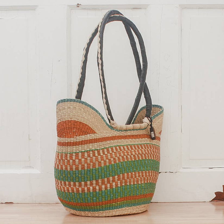 Shoulder Shopper - Traditional Palette Baskets Big Blue Moma   