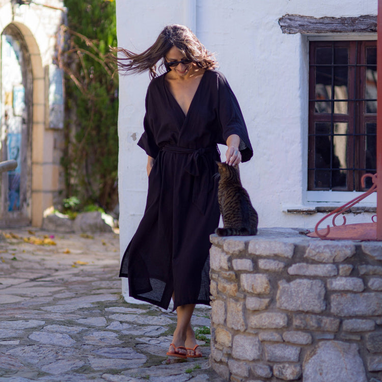 Loomist Sile Maxi Wrap Dress Dress loom.ist