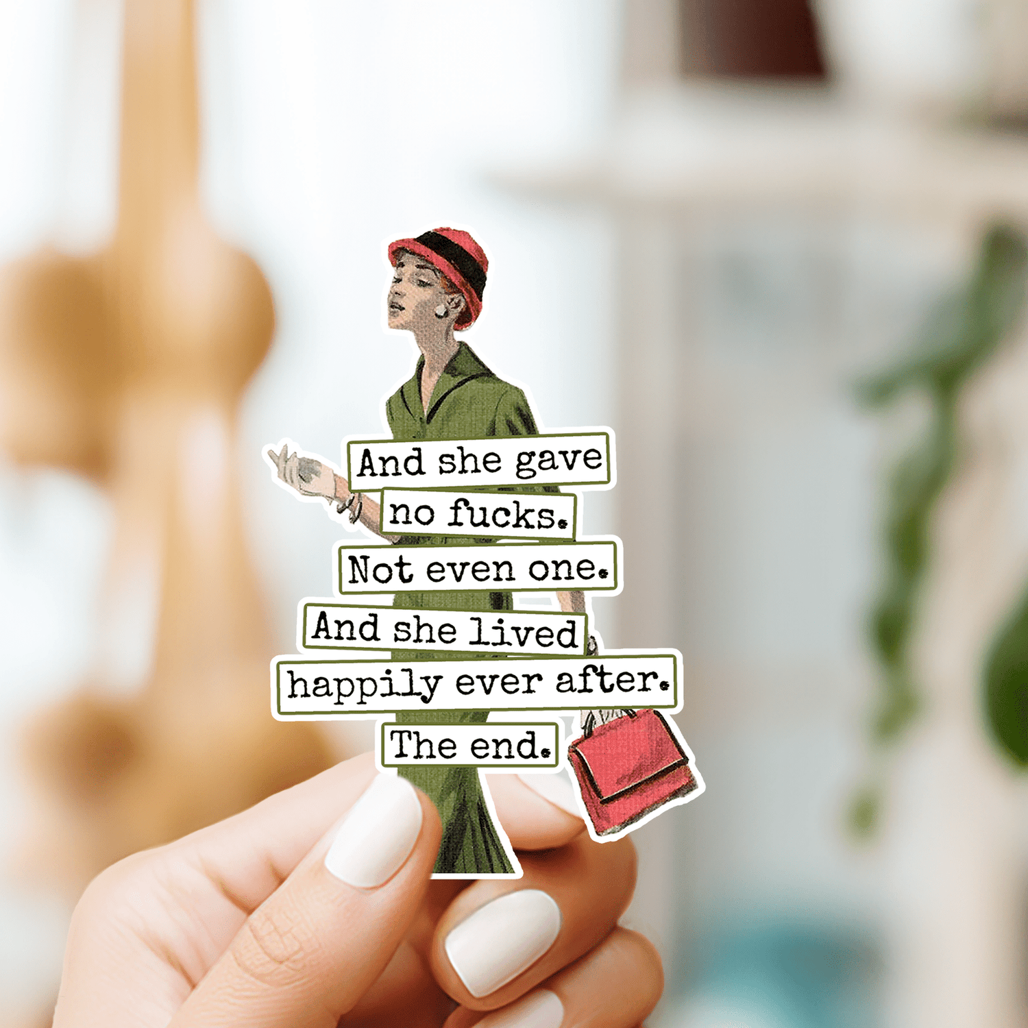 Sticker. And She Gave No Fucks. Not Even One. Stickers Raven&